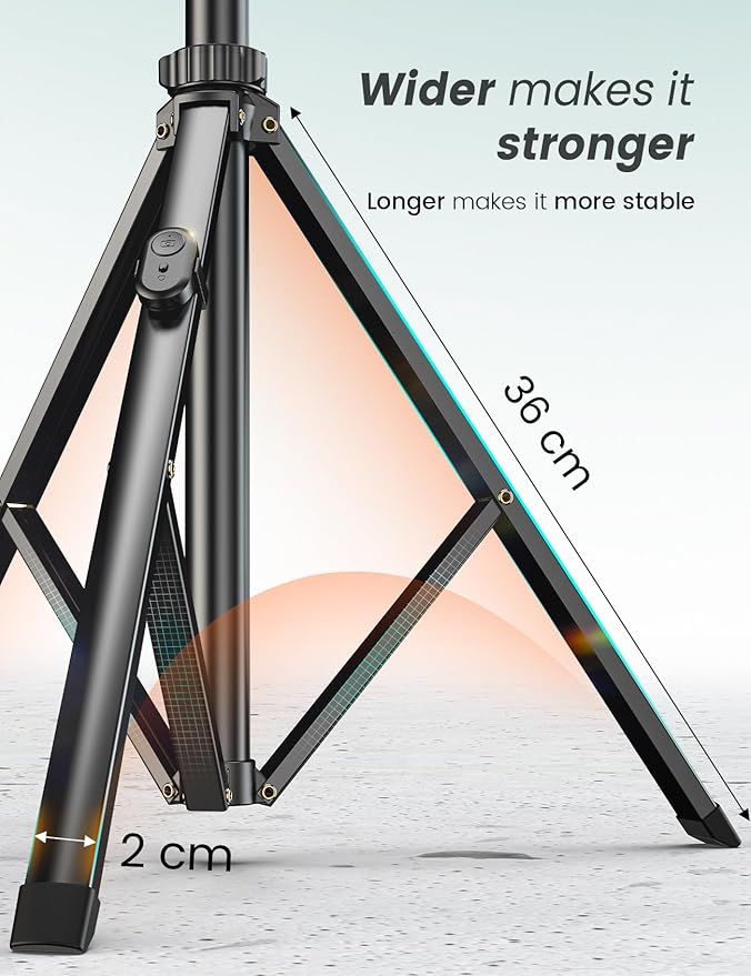 71''/180cm Extendable Phone Tripod Aluminum, Portable Stand - Image 3