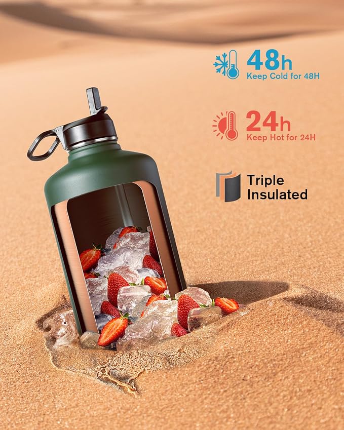 Coolflask 128 oz Gallon Water Bottle Insulated - Image 2