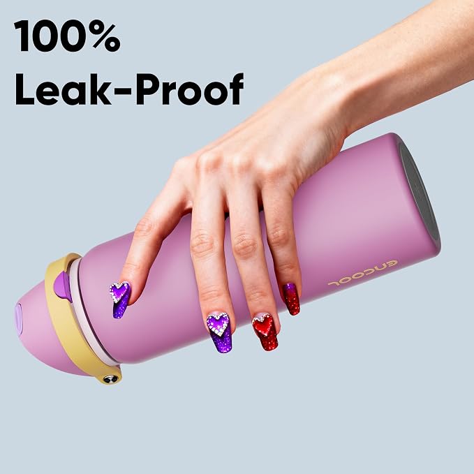 Insulated Water Bottle with Straw - Image 5