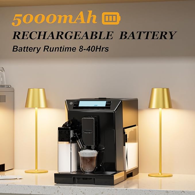Kakanuo Cordless Table Lamp Rechargeable Gold - Image 3