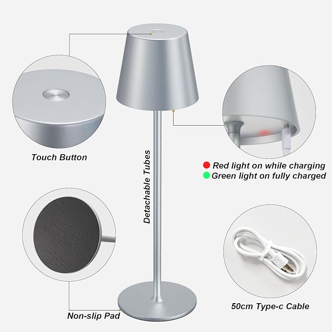 Kakanuo Cordless Table Lamp Rechargeable - Image 6