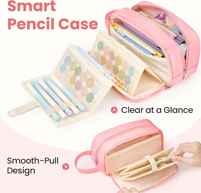 Sooez Pencil Case, Large Pencil Pouch Pencil Bag - Image 3
