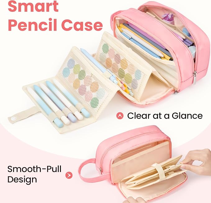 Sooez Pencil Case, Large Pencil Pouch Pencil Bag - Image 3