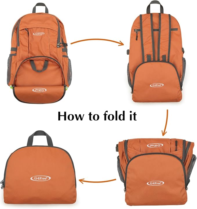 G4Free 40L Lightweight Packable Hiking Backpack, Waterproof Travel Daypack - Image 6