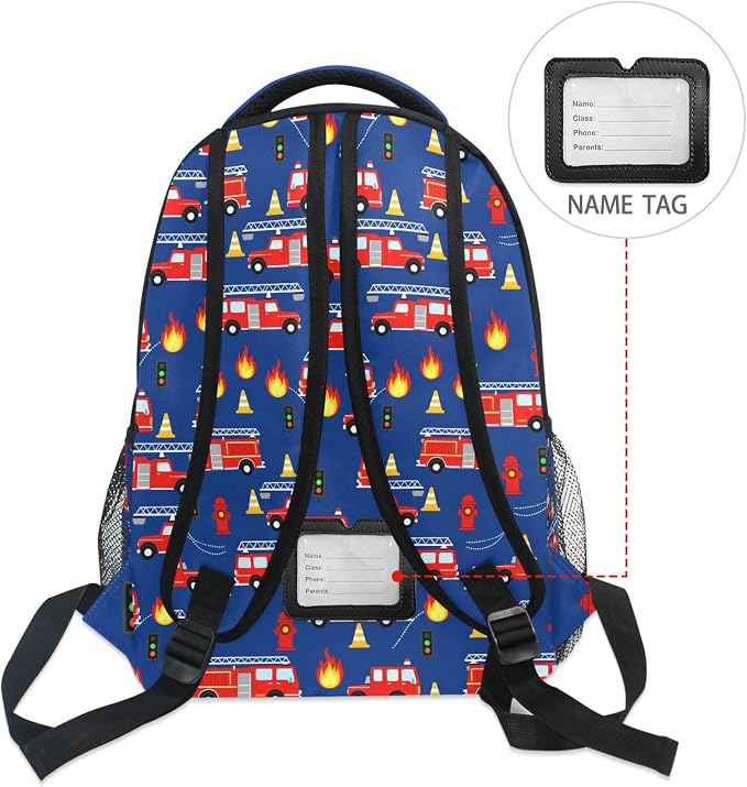 Wamika Monster Car Kids Backpack Trucks Racing Cars School Backpacks Boy Girl - Image 6
