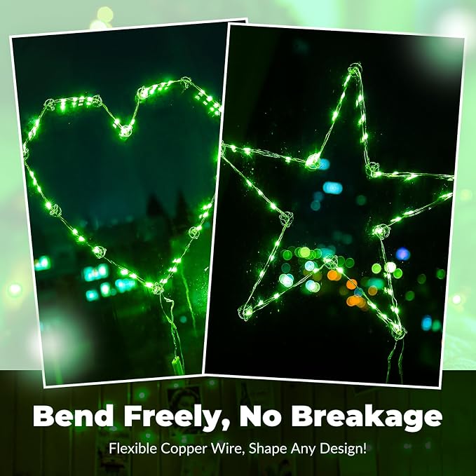 ZSJWL 30 Pack Green Fairy Lights Battery Operated, 7FT 20LED Mini Starry Light - Image 3