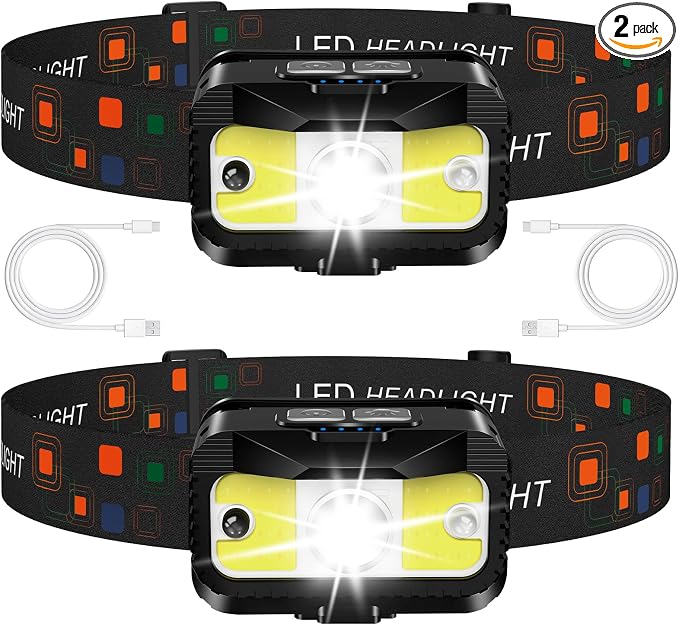 MIOISY Headlamp Rechargeable, Ultra Bright LED Head Lamp Flashlight by MIOISY