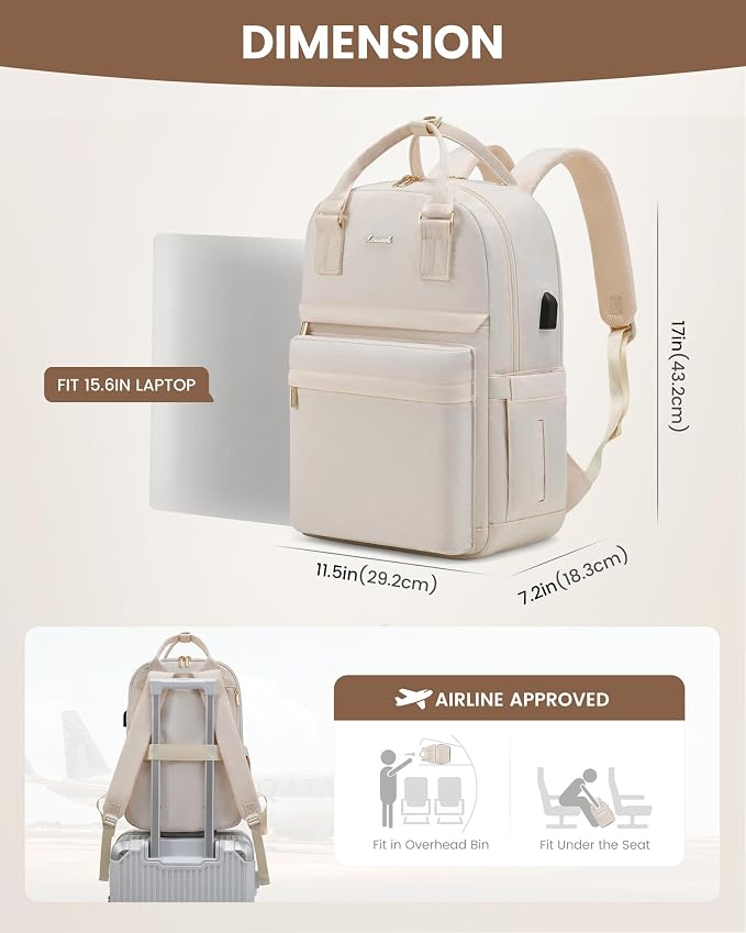 LOVEVOOK Laptop Backpack for Women 15.6 Inch Laptop Bag - Image 6