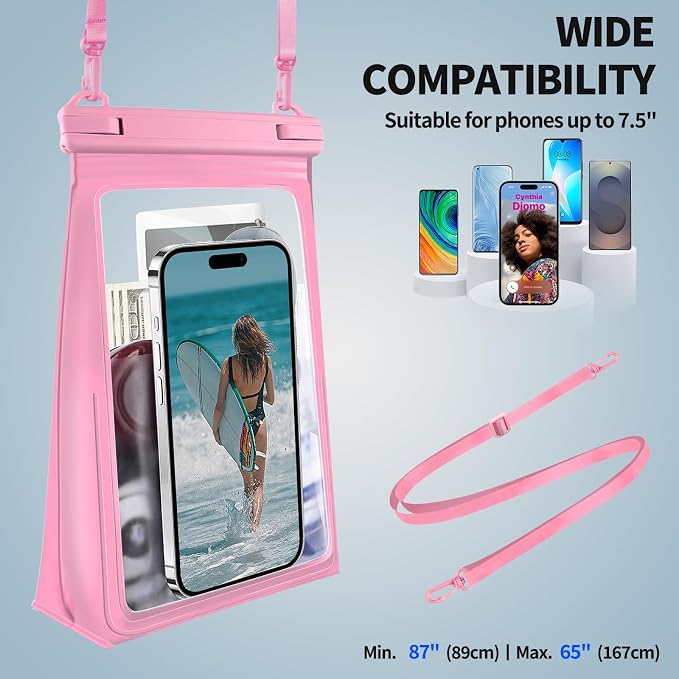 PEDVSTY Large Waterproof Phone Pouch, Cell Phone Dry Bag - Image 5