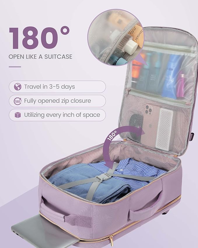LOVEVOOK Travel Backpack for Women & Men 40L, Airline Approved Carry On - Image 2