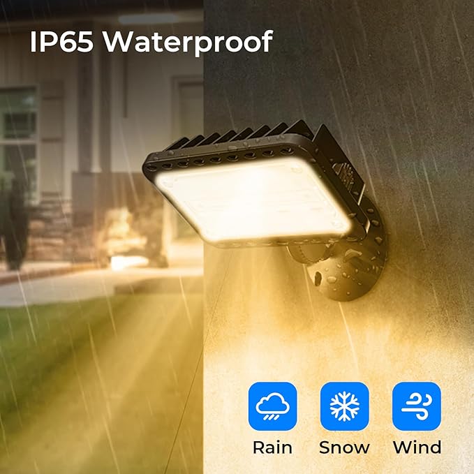 CINOTON 20W LED Flood Lights Outdoor, IP65 Waterproof Exterior Security Wall - Image 4