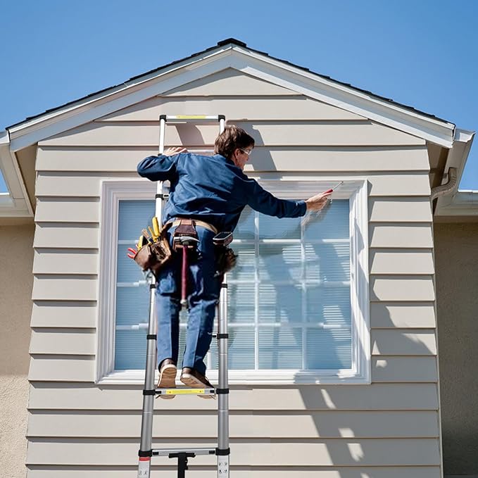BOCOM 8.5 FT Aluminum Telescoping Ladder, Lightweight Multi-Purpose Collapsible - Image 7