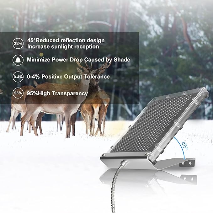 POWOXI Solar Panel for Deer Feeder 6V 1.5W Waterproof Solar Battery Charger - Image 3