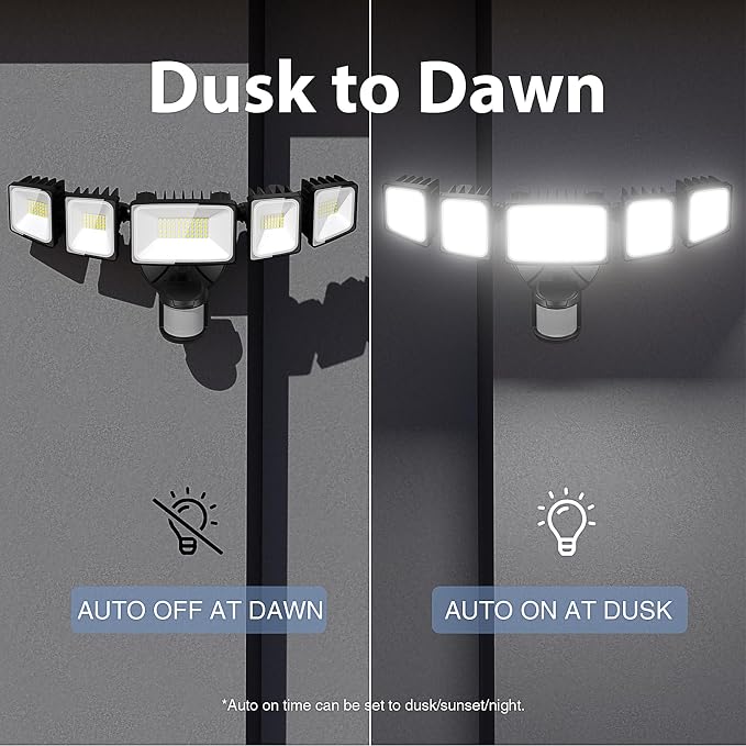 Onforu 150W 15000LM LED Security Lights Motion Sensor Outdoor, Dusk to Dawn - Image 6