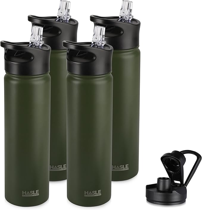 HASLE OUTFITTERS Insulated Water Bottle 22 oz Double Wall Stainless Steel Water by HASLEOUTFITTERS