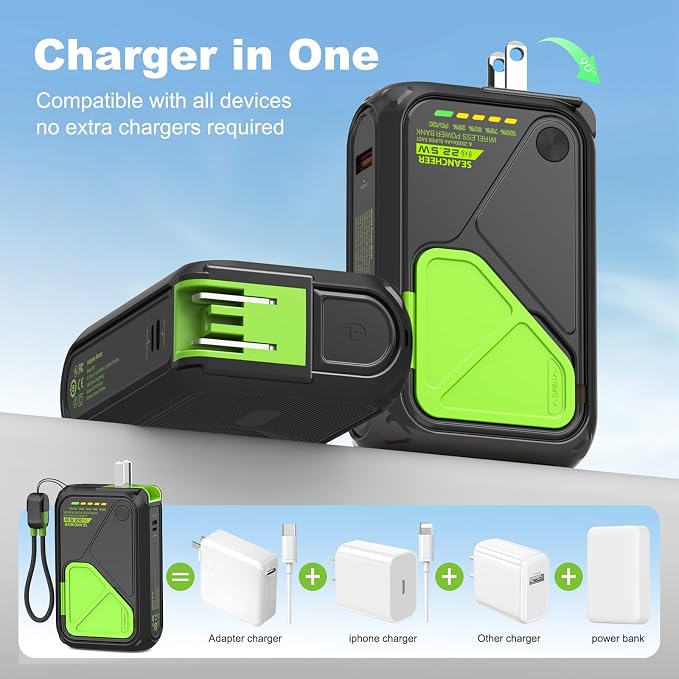 P05 Portable Charger, Magnetic Power Bank, Small Wireless PowerBank, Battery - Image 2