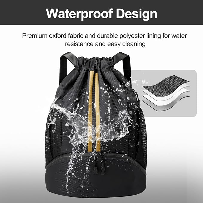 Hoedia Sports Drawstring Backpack - Image 5