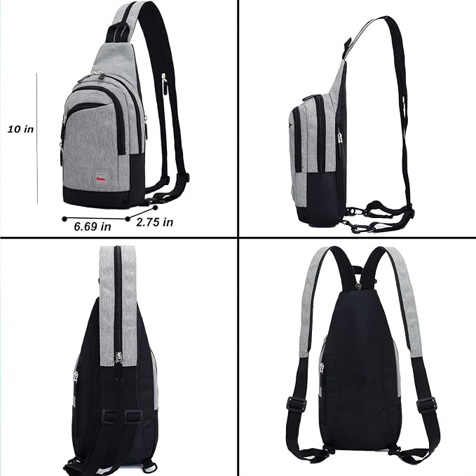 Peicees Small Sling Bag for Women Mens Convertible Crossbody Backpack Shoulder - Image 6