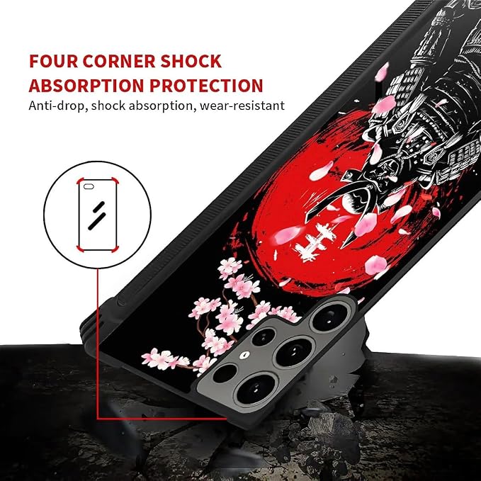 for Samsung Galaxy S24 Ultra Case, Sakura Japanese Samurai Pattern Graphic - Image 6