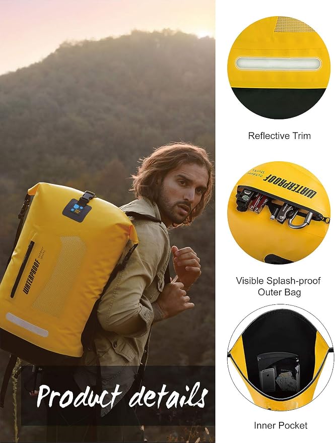IDRYBAG Waterproof Backpack for Men 20L/30L/40L, Floating Dry Bag Kayak - Image 3