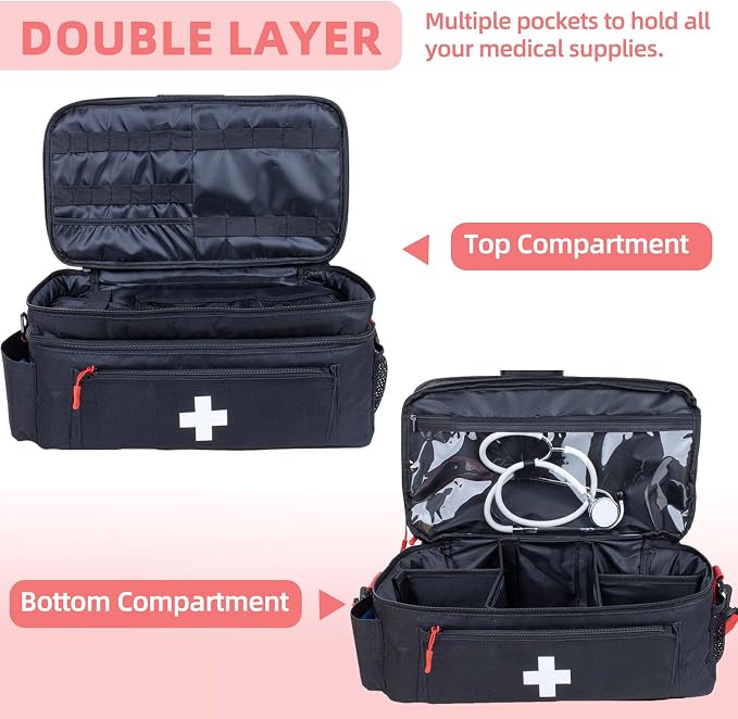 ALSLEA First Aid Bag Empty Large Medical Bag - Image 2