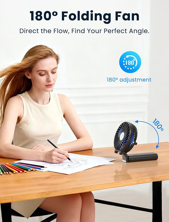 HandFan 5200mAh Portable Handheld Fan Rechargeable - Image 5
