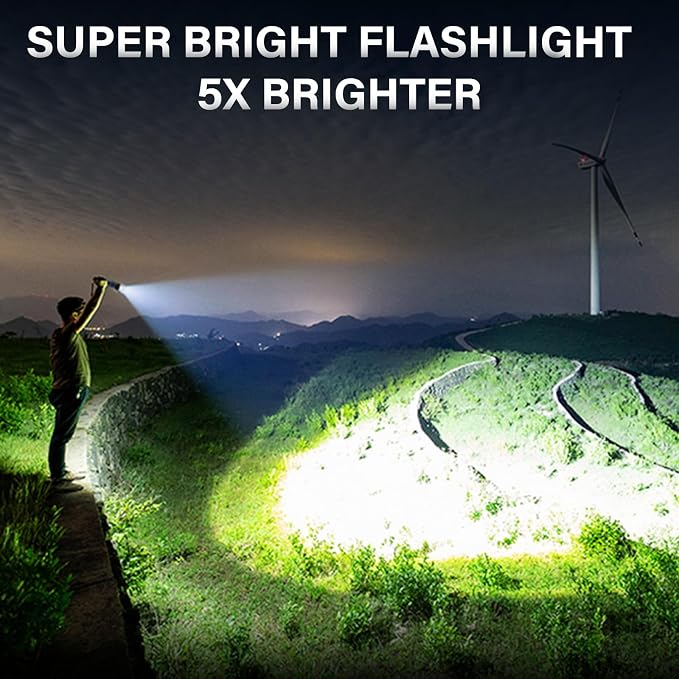 AKNEAR Rechargeable LED Flashlight 99000 High Lumens, Super Bright Flashlights - Image 3