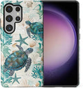 for Samsung Galaxy S25 Ultra Case, HL2 Ocean Sea Turtle Nautical Map Hybrid 2 by Unknown