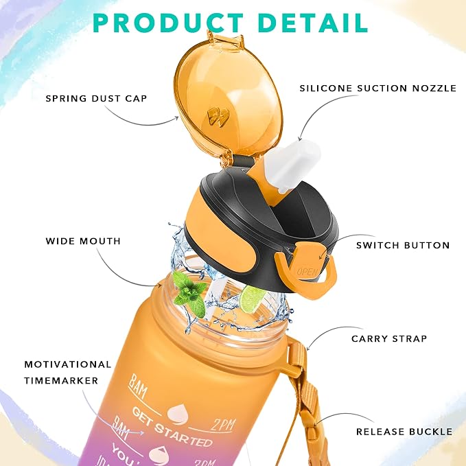 Enerbone 32 oz Water Bottle - Image 3