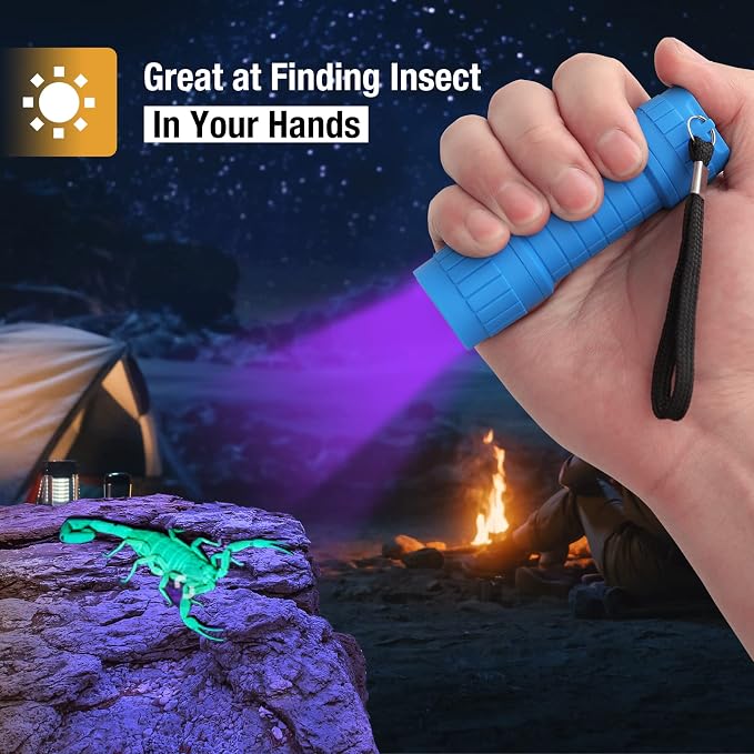 EverBrite Black Light Flashlight 6 Pack, UV Mini Flashlight, 9-Led 395nm - Image 2