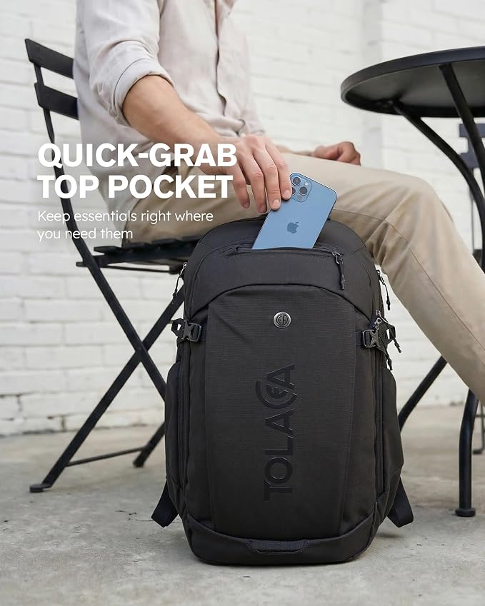 Tolaccea Travel Laptop Backpack 32L, TSA Friendly Flight Approved Computer Work - Image 4