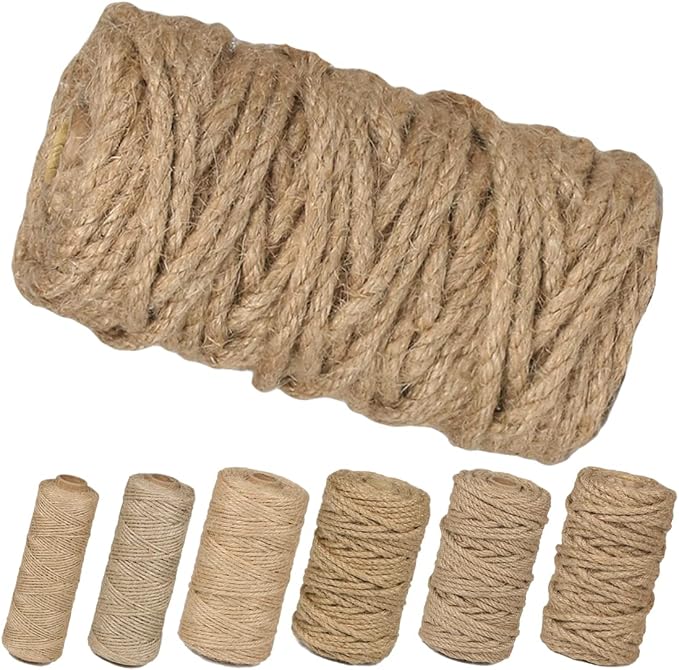 PerkHomy Jute Twine String 6mm Natural Thin Ribbon - Image 2