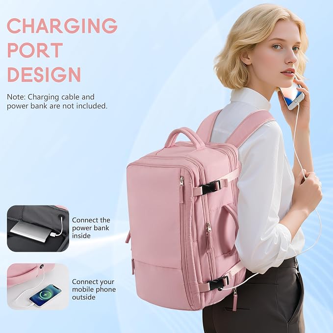 Beraliy Large Travel Backpack for Women, Personal Item Bag Airline Approved - Image 4