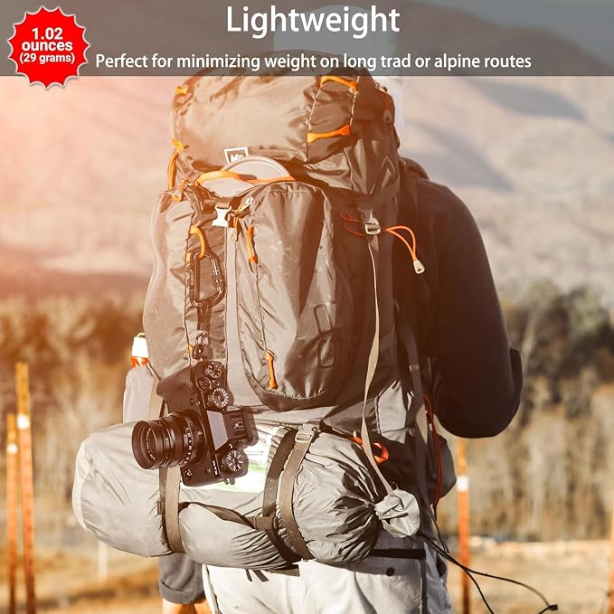 Gabbro Carabiner Clips Heavy Duty 12kN, Wiregate Aluminum Lightweight Caribeener - Image 6