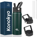 Konokyo 18 oz Insulated Water Bottle Stainless Steel Sport Bottles by Konokyo
