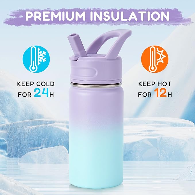 12oz Kids Water Bottle for School, Toddler Water Bottles - Image 6