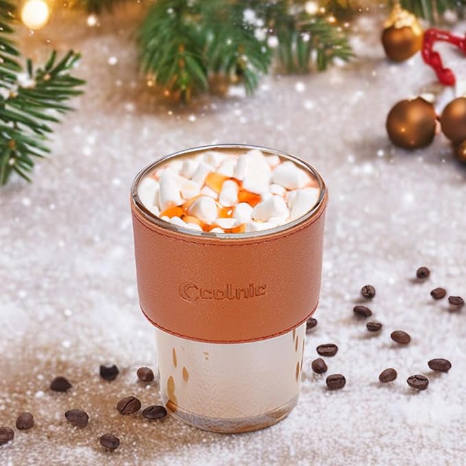 2 PCS Iced Coffee Cups with Lids, 15Oz/450ml Glass Cups With Lids and Straws - Image 5