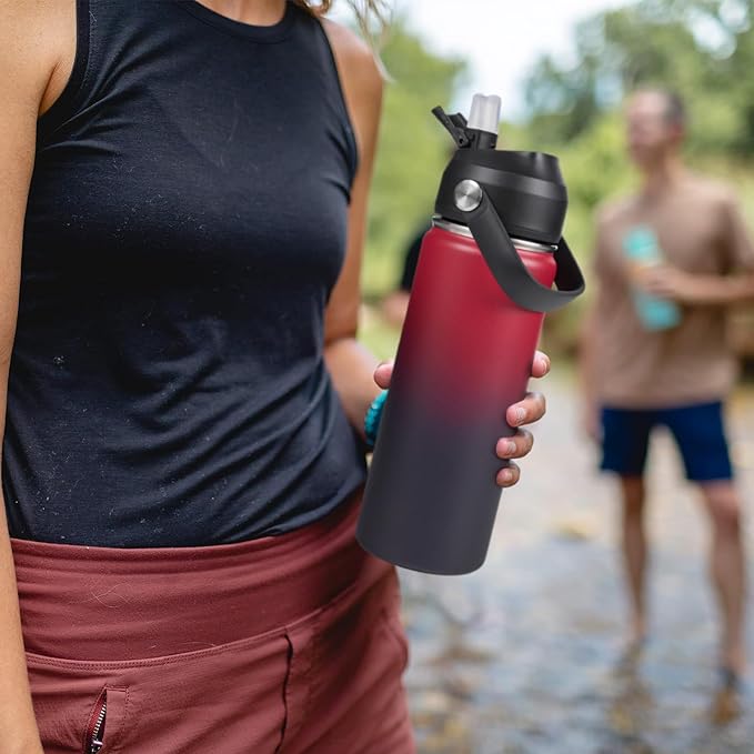 Fijinhom 24oz Insulated Stainless Steel Water Bottle, Wide Mouth Double Wall - Image 8