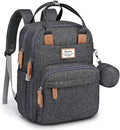 RUVALINO Diaper Bag Backpack, Large Capacity, Waterproof, Dark Gray by RUVALINO