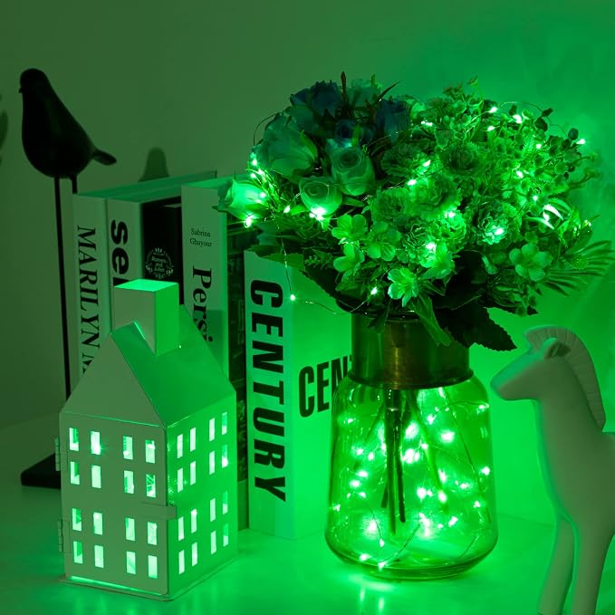 12-Pack LED Fairy Lights 7 Feet Battery Powered Waterproof Silver Wire 20 Slim - Image 3