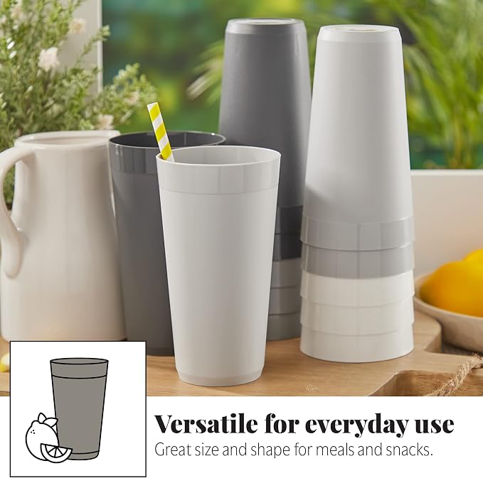 US Acrylic Newport 32 ounce Unbreakable Plastic Stackable Iced-Tea Tumblers in - Image 4