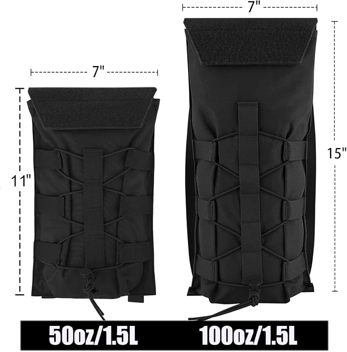 PETAC GEAR 1.5L / 3L Tactical Hydration Pack，Molle Carrier Pouch - Image 3