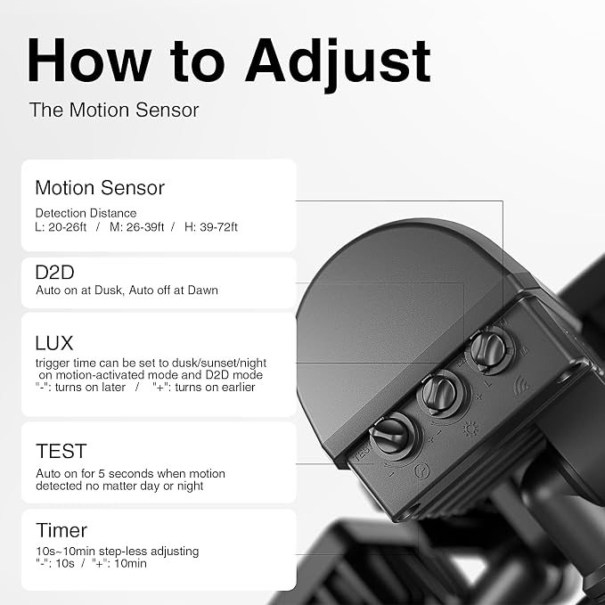 Onforu 150W 15000LM LED Security Lights Motion Sensor Outdoor, Dusk to Dawn - Image 7