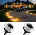 Solar Ground Lights 2 Pack Landscape Lighting（Warm White） by Unknown
