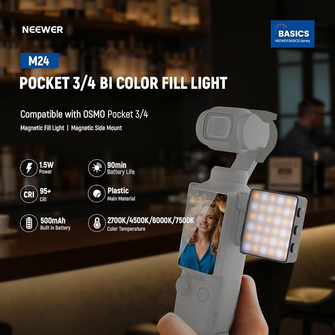 NEEWER Basics Bi Color Magnetic Camera Auxiliary Light Compatible - Image 2