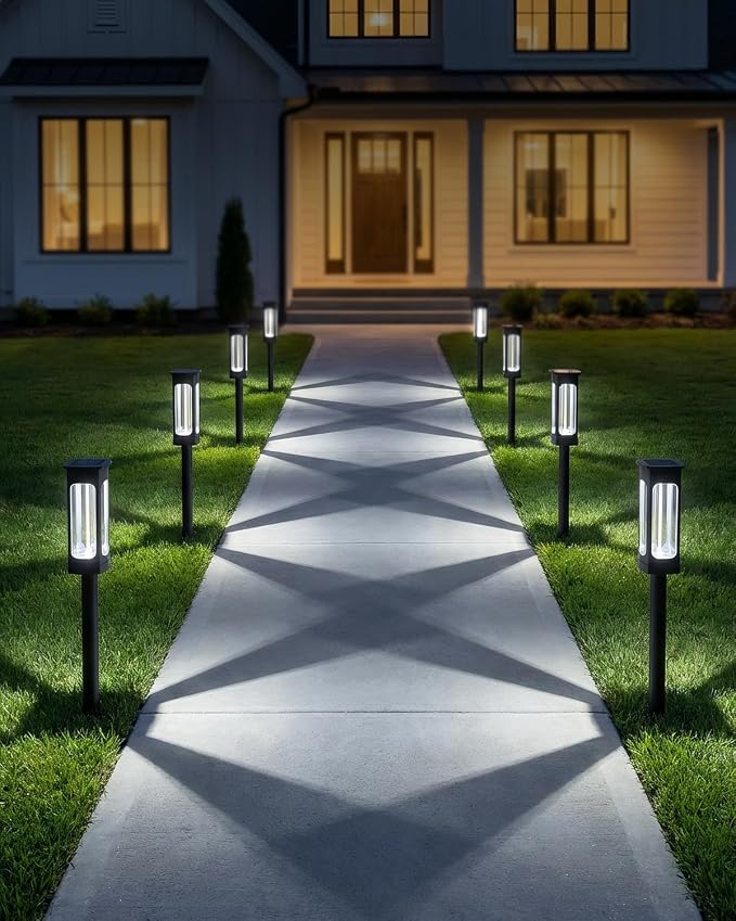 Solar Pathway Lights Outdoor 6 Pack, Upgraded Brighter 6 Inch extended filament - Image 9