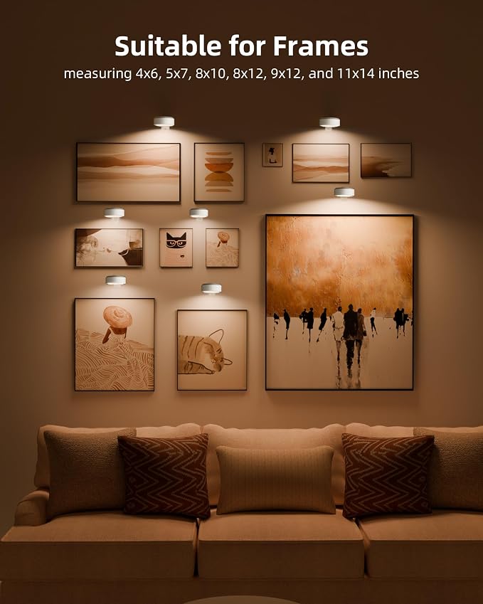 EZVALO Picture Lights for Wall, Rechargeable Battery Magnetic Poster Lights - Image 7