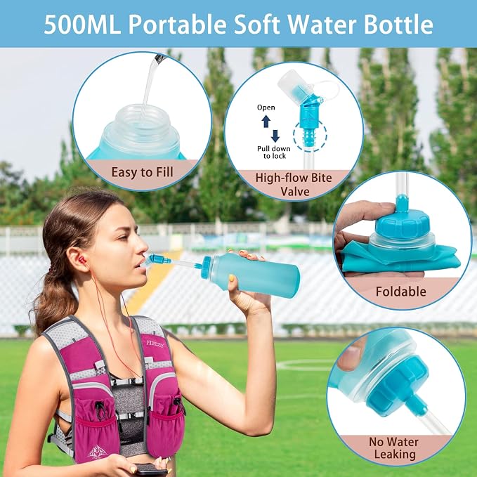 ITIEZY Running Vest for Women Men, 5L Hydration Backpack Lightweight Running - Image 9