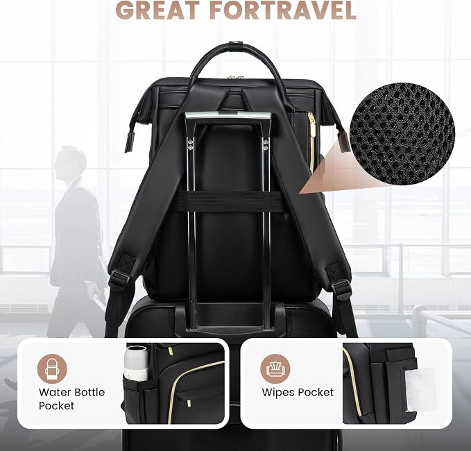 LOVEVOOK Leather Laptop Backpack - Image 6