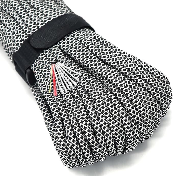 PSKOOK Survival Paracord Parachute Fire Cord Survival Ropes Red Tinder Cord PE by PSKOOK